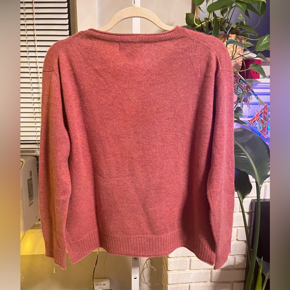 Magaschoni Cashmere Crewneck Sweater Dusty Rose Size M - Picture 8 of 8